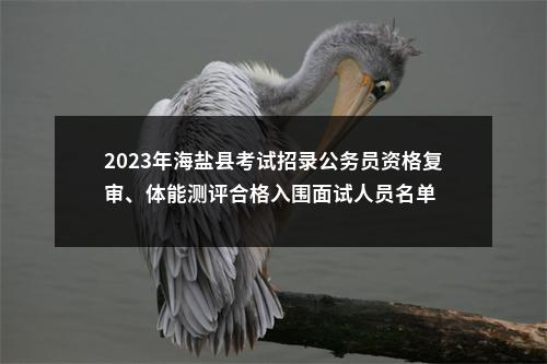 2023年海盐县考试招录公务员资格复审、体能测评合格入围面试人员名单 图片