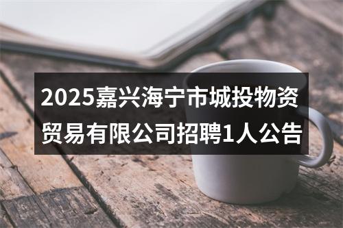 2025嘉兴海宁市城投物资贸易有限公司招聘1人公告 图片