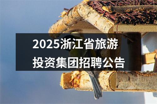2025浙江省旅游投资集团招聘公告 图片